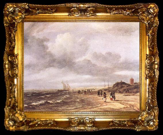 framed  Jacob van Ruisdael The Shore at Egmond-an-Zee, ta009-2